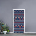 Valentine's Day Knitted Pattern Print Door Sticker