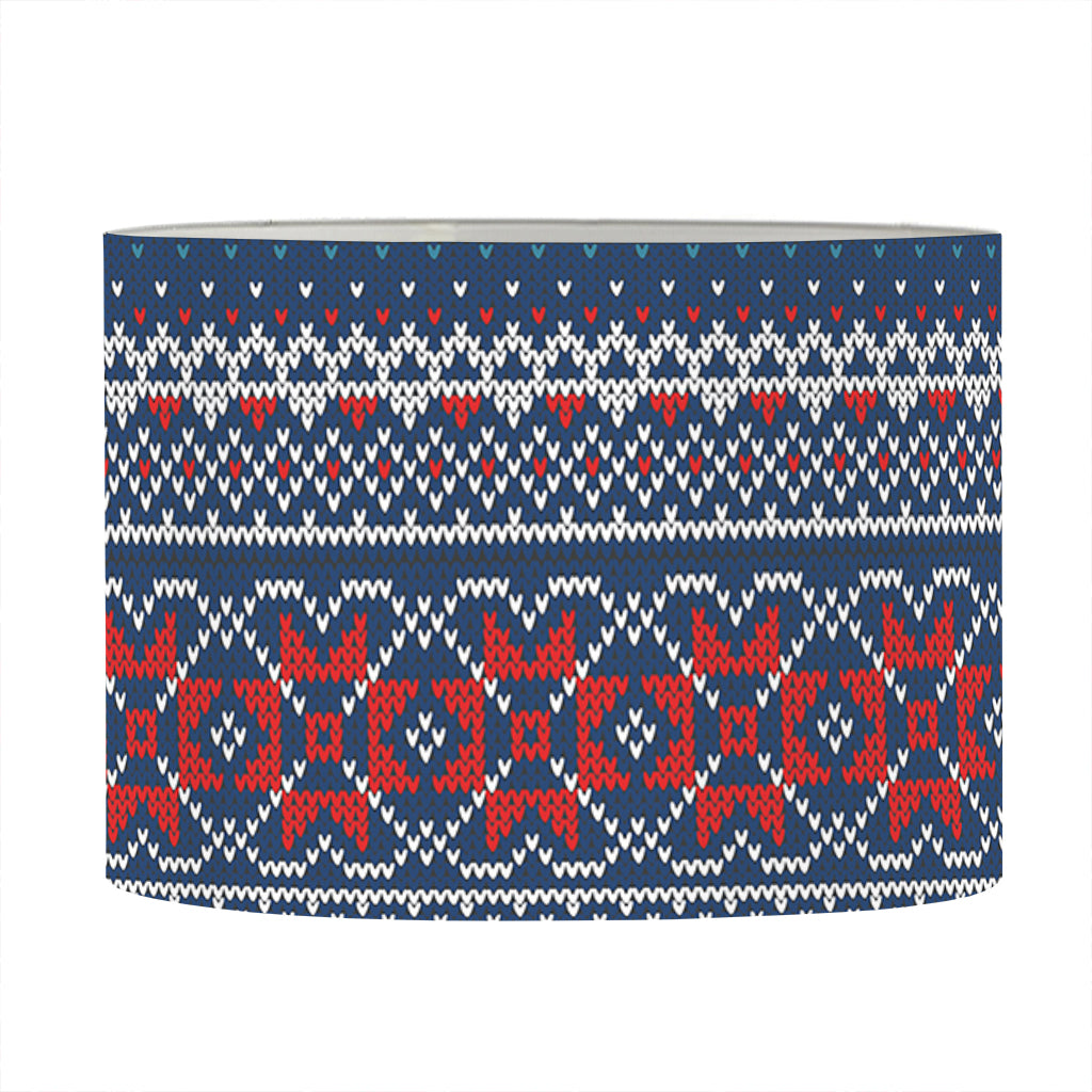 Valentine's Day Knitted Pattern Print Drum Lamp Shade