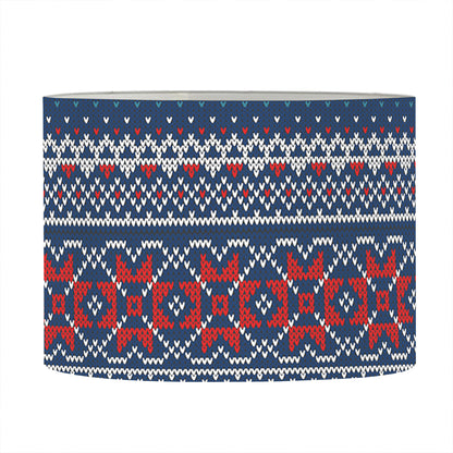 Valentine's Day Knitted Pattern Print Drum Lamp Shade