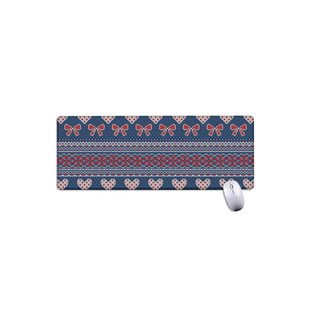 Valentine's Day Knitted Pattern Print Extended Mouse Pad