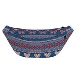 Valentine's Day Knitted Pattern Print Fanny Pack