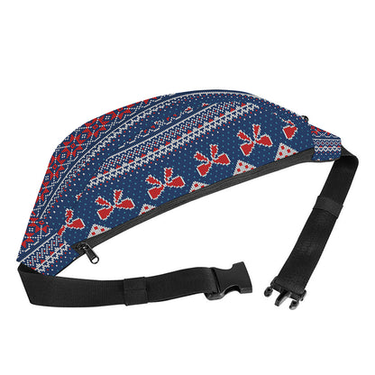 Valentine's Day Knitted Pattern Print Fanny Pack
