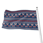 Valentine's Day Knitted Pattern Print Flag