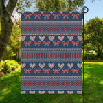 Valentine's Day Knitted Pattern Print Garden Flag