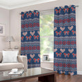 Valentine's Day Knitted Pattern Print Grommet Curtains