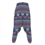 Valentine's Day Knitted Pattern Print Hammer Pants