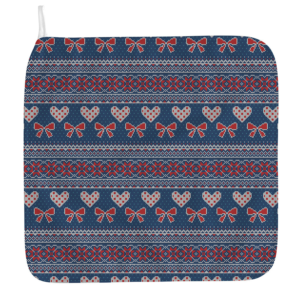 Valentine's Day Knitted Pattern Print Hand Towel