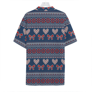 Valentine's Day Knitted Pattern Print Hawaiian Shirt