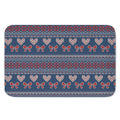 Valentine's Day Knitted Pattern Print Indoor Door Mat