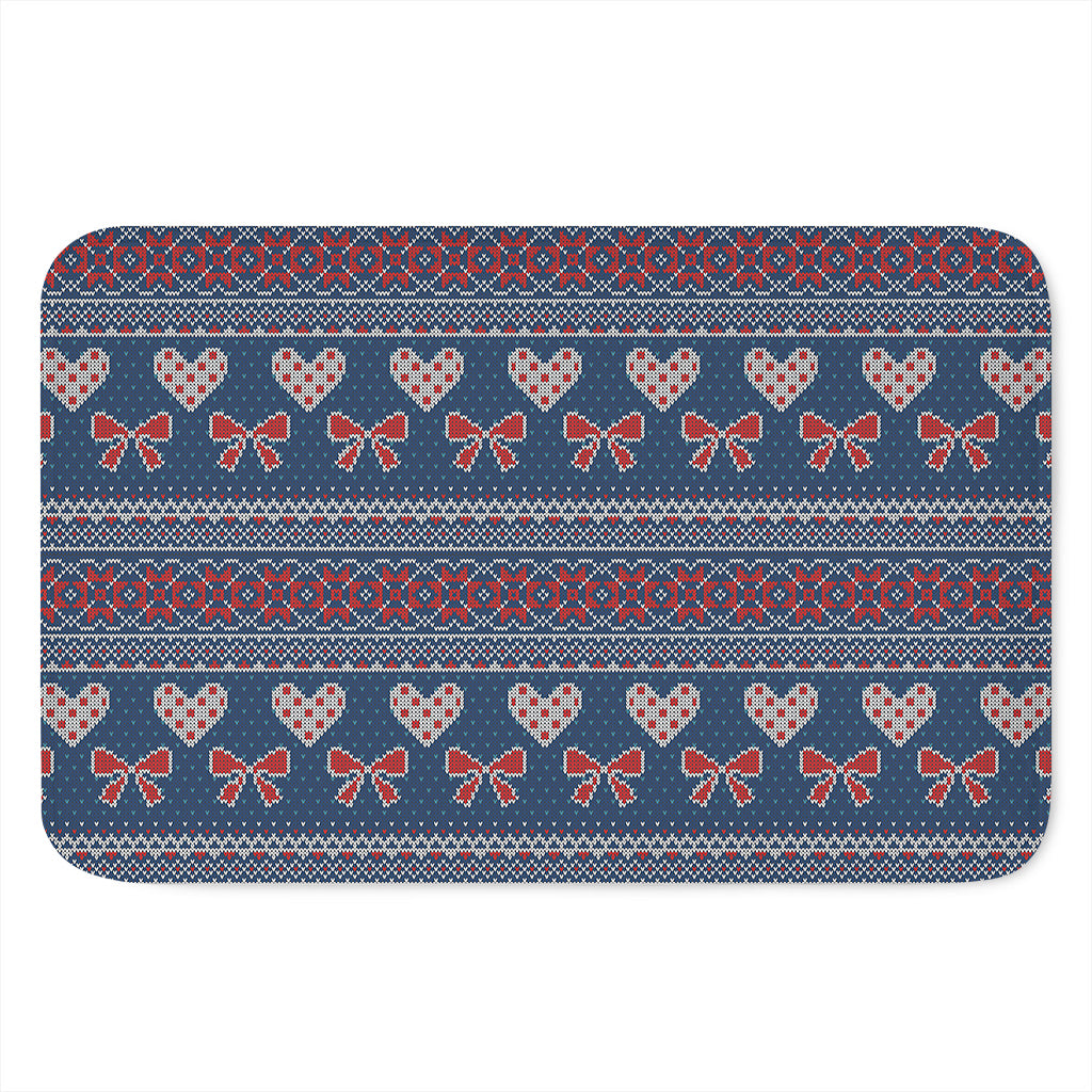Valentine's Day Knitted Pattern Print Indoor Door Mat