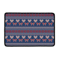 Valentine's Day Knitted Pattern Print Kitchen Mat