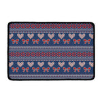 Valentine's Day Knitted Pattern Print Kitchen Mat