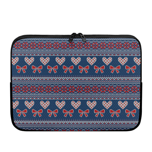 Valentine's Day Knitted Pattern Print Laptop Sleeve