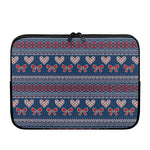 Valentine's Day Knitted Pattern Print Laptop Sleeve