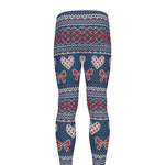Valentine's Day Knitted Pattern Print Men's leggings