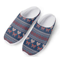 Valentine's Day Knitted Pattern Print Mesh Casual Shoes