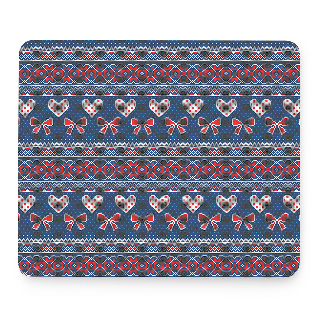 Valentine's Day Knitted Pattern Print Mouse Pad