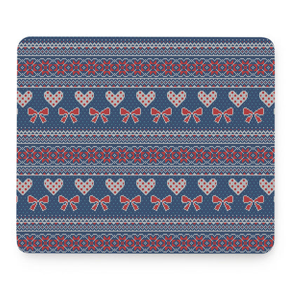 Valentine's Day Knitted Pattern Print Mouse Pad