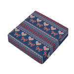 Valentine's Day Knitted Pattern Print Outdoor Seat Cushion Cover