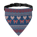 Valentine's Day Knitted Pattern Print Over The Collar Dog Bandana
