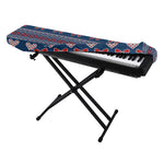 Valentine's Day Knitted Pattern Print Piano Keyboard Cover