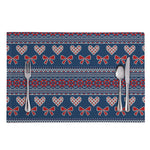 Valentine's Day Knitted Pattern Print Placemat