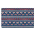 Valentine's Day Knitted Pattern Print Polyester Doormat