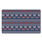 Valentine's Day Knitted Pattern Print Polyester Doormat