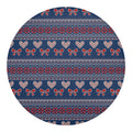 Valentine's Day Knitted Pattern Print Round Blanket