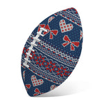 Valentine's Day Knitted Pattern Print Rugby Ball