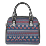 Valentine's Day Knitted Pattern Print Shoulder Handbag