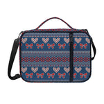 Valentine's Day Knitted Pattern Print Shoulder Strap Bible Bag