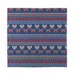 Valentine's Day Knitted Pattern Print Silk Bandana