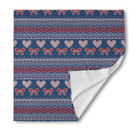 Valentine's Day Knitted Pattern Print Silk Bandana