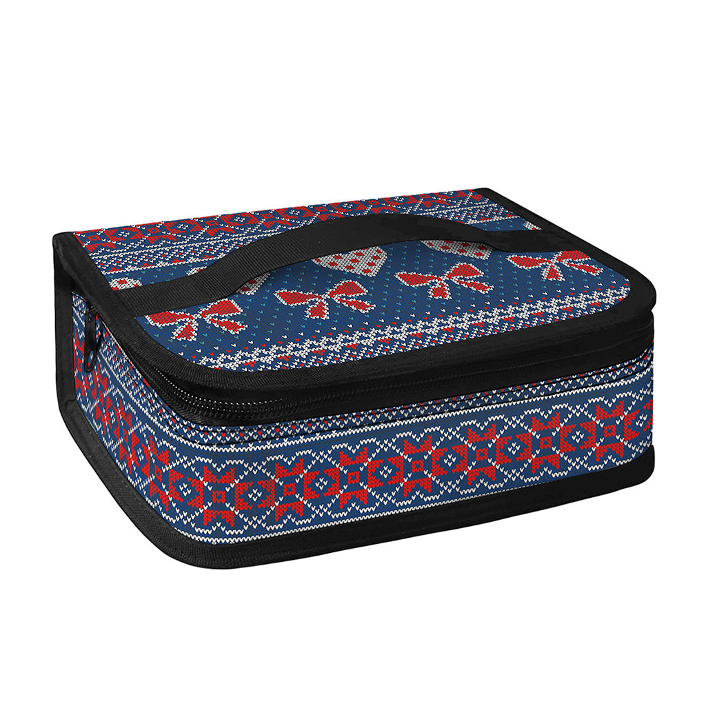 Valentine's Day Knitted Pattern Print Small Lunch Bag