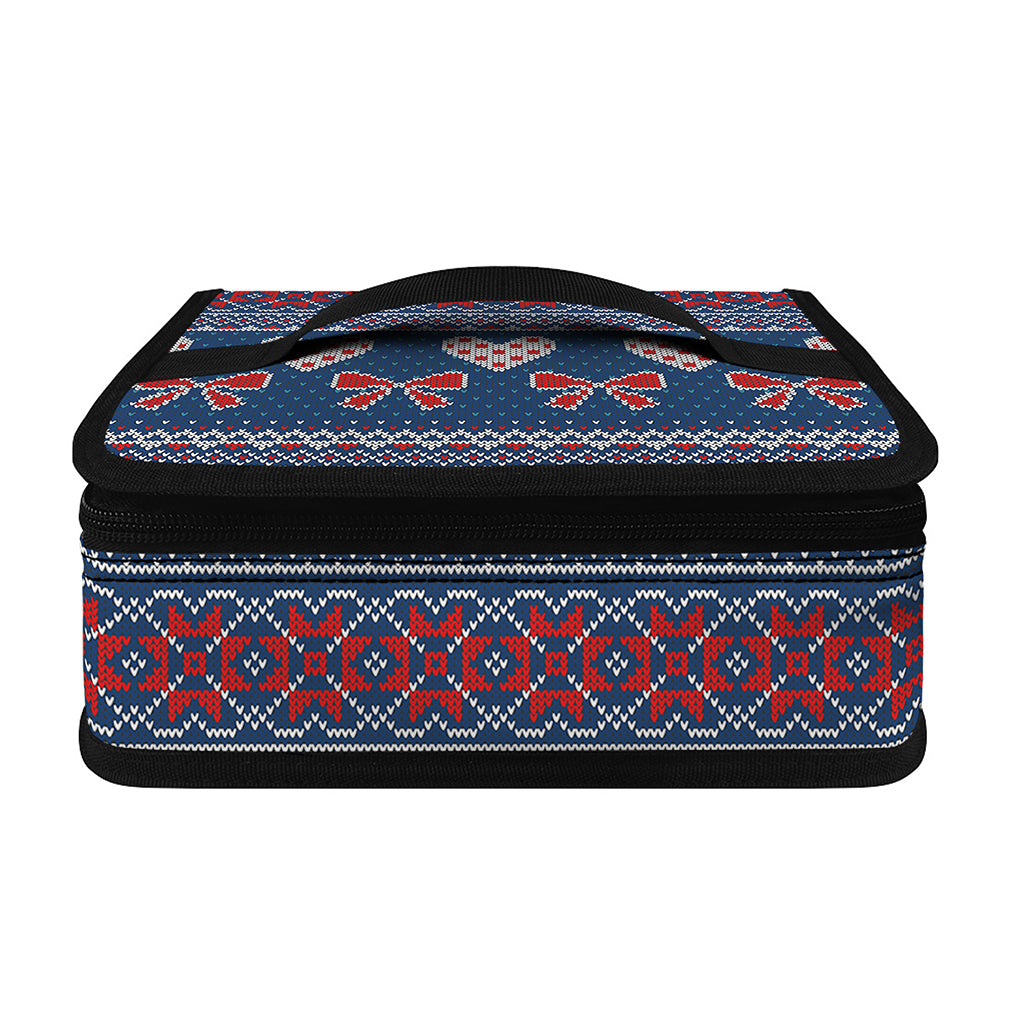Valentine's Day Knitted Pattern Print Small Lunch Bag