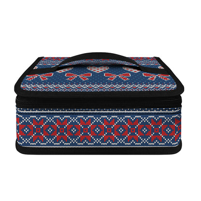 Valentine's Day Knitted Pattern Print Small Lunch Bag