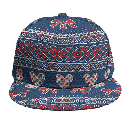 Valentine's Day Knitted Pattern Print Snapback Cap