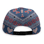 Valentine's Day Knitted Pattern Print Snapback Cap