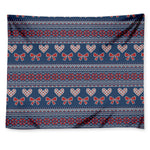 Valentine's Day Knitted Pattern Print Tapestry