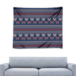 Valentine's Day Knitted Pattern Print Tapestry