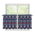 Valentine's Day Knitted Pattern Print Tier Curtains