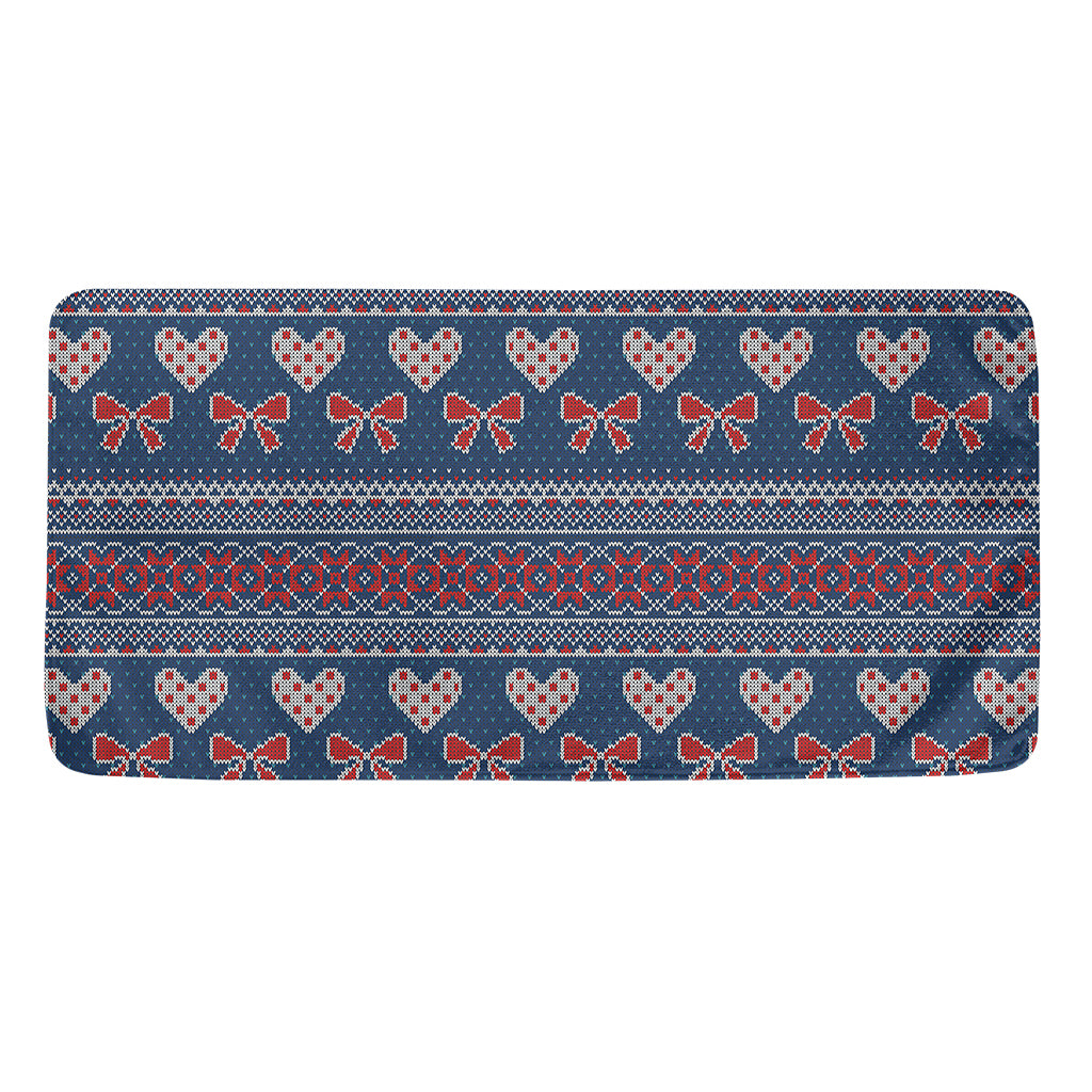 Valentine's Day Knitted Pattern Print Towel