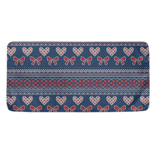 Valentine's Day Knitted Pattern Print Towel