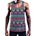 Valentine's Day Knitted Pattern Print Men's Workout Tank Top