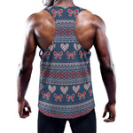 Valentine's Day Knitted Pattern Print Training Tank Top