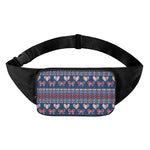 Valentine's Day Knitted Pattern Print Waist Bag