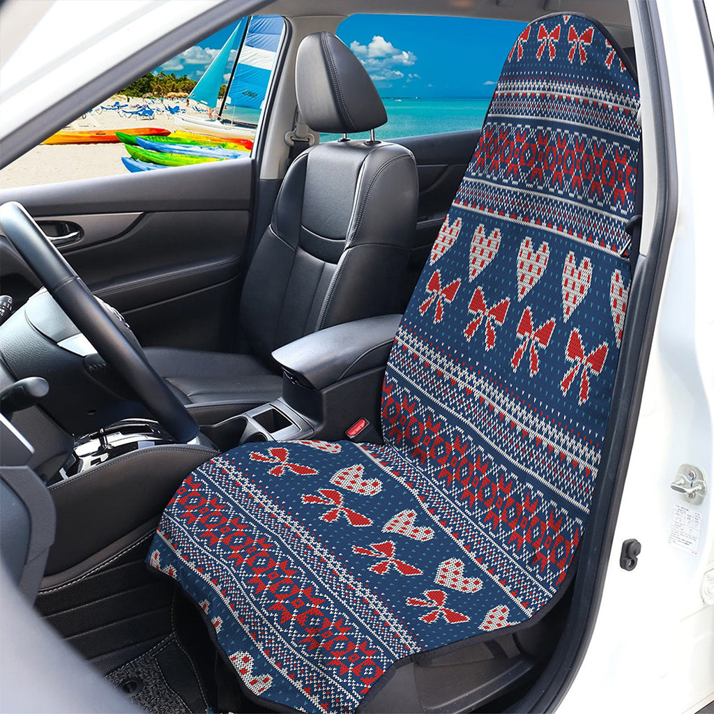 Valentine's Day Knitted Pattern Print Waterproof Car Seat Cover
