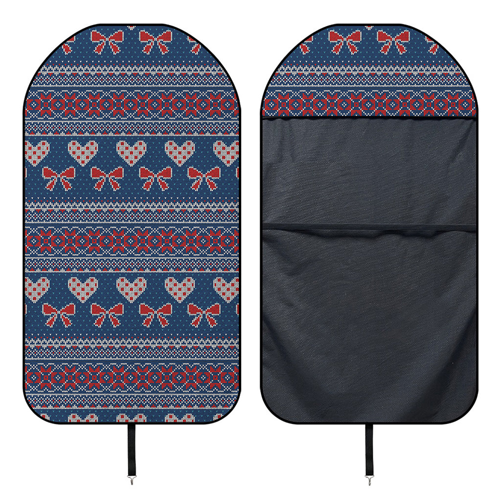 Valentine's Day Knitted Pattern Print Waterproof Car Seat Cover