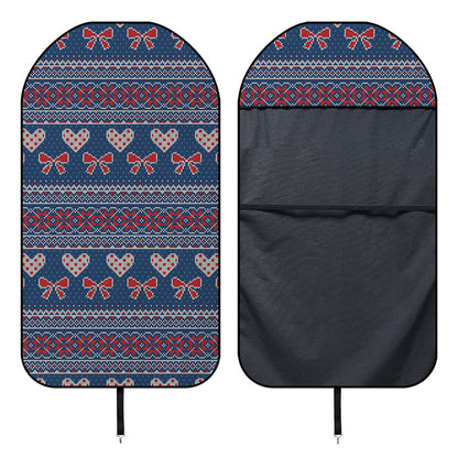 Valentine's Day Knitted Pattern Print Waterproof Car Seat Cover